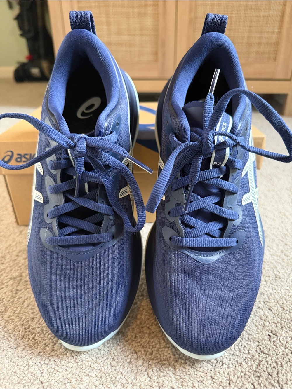 ASICS Navy Blue Gel Cumulus 27 Running Shoes
